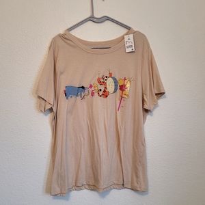 Target Winnie the pooh and friends Begie cropped shirt.